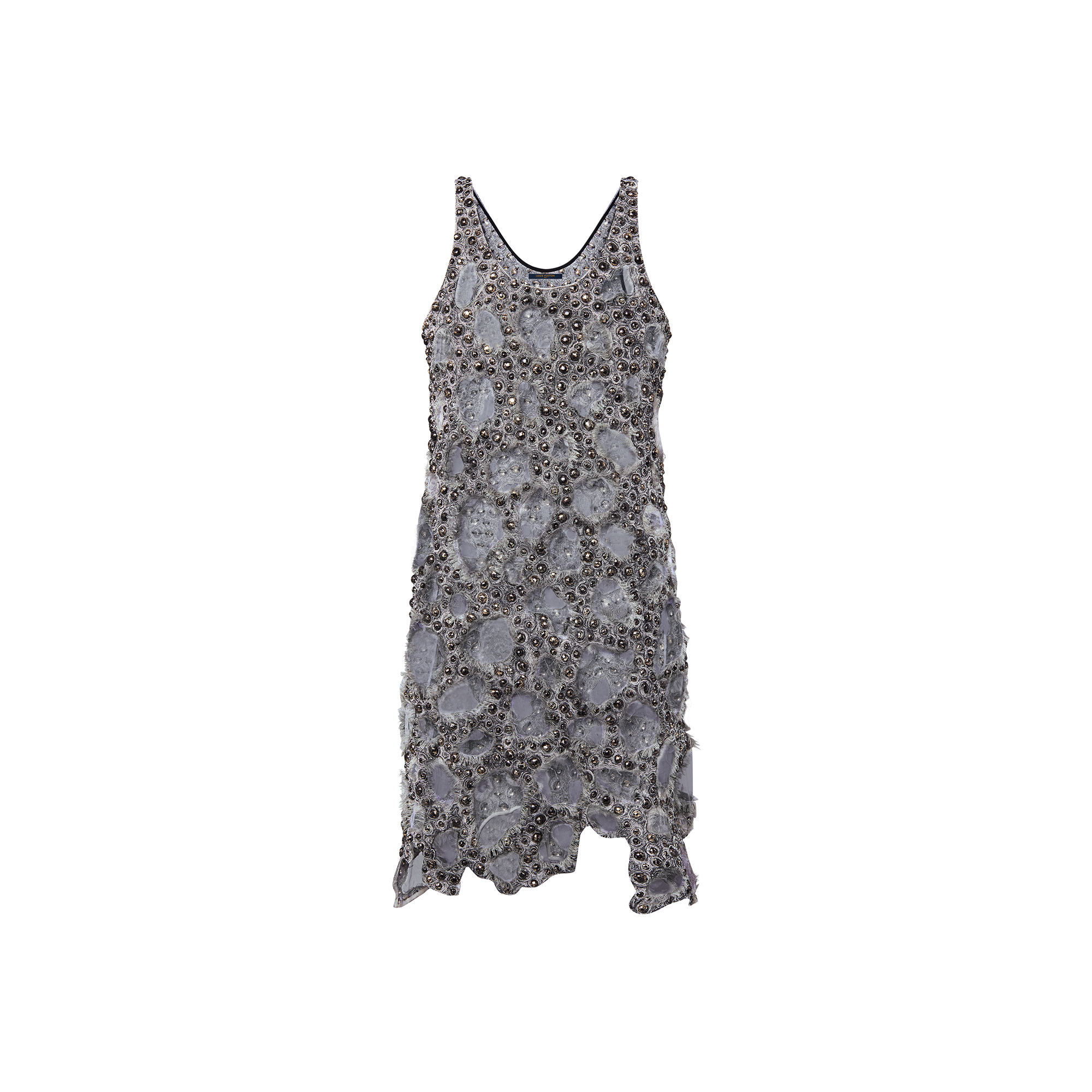 Sheer Detail Beaded Mini Tank Dress Women Ready To Wear Louis Vuitton 8850